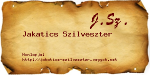 Jakatics Szilveszter névjegykártya